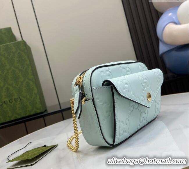 Market Sells Gucci GG Leather Super Mini Shoulder Bag 781554 Pale Green 2024
