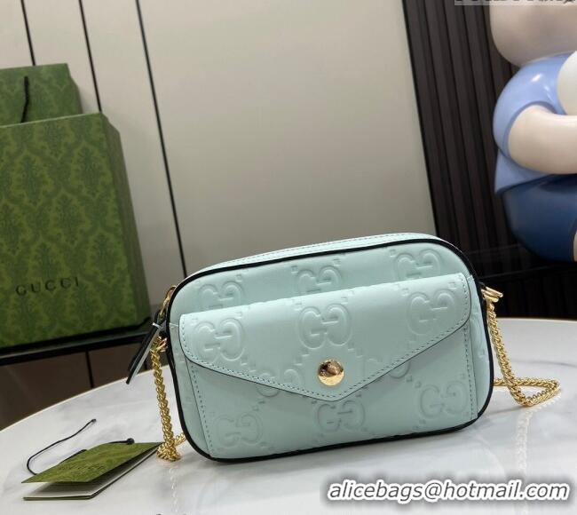 Market Sells Gucci GG Leather Super Mini Shoulder Bag 781554 Pale Green 2024