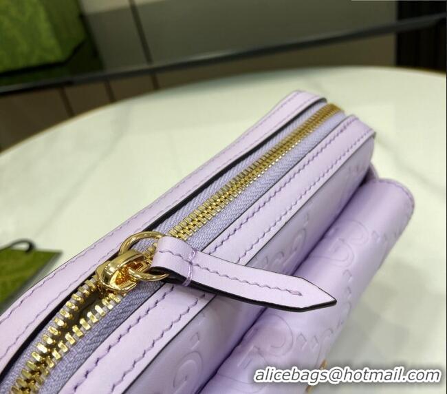 New Design Gucci GG Leather Super Mini Shoulder Bag 781554 Purple 2024
