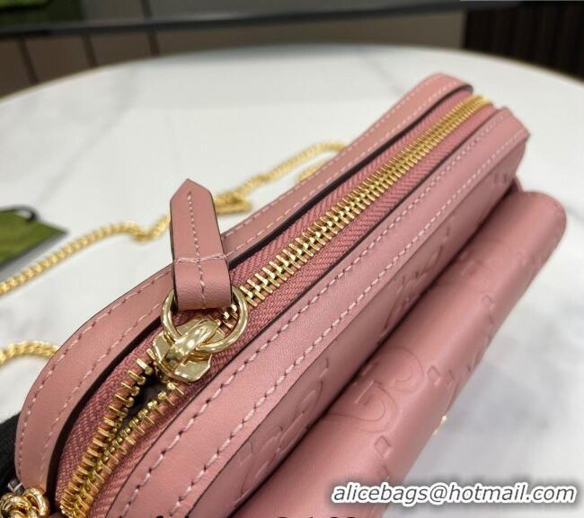 Market Sells Gucci GG Leather Super Mini Shoulder Bag 781554 Light Pink 2024