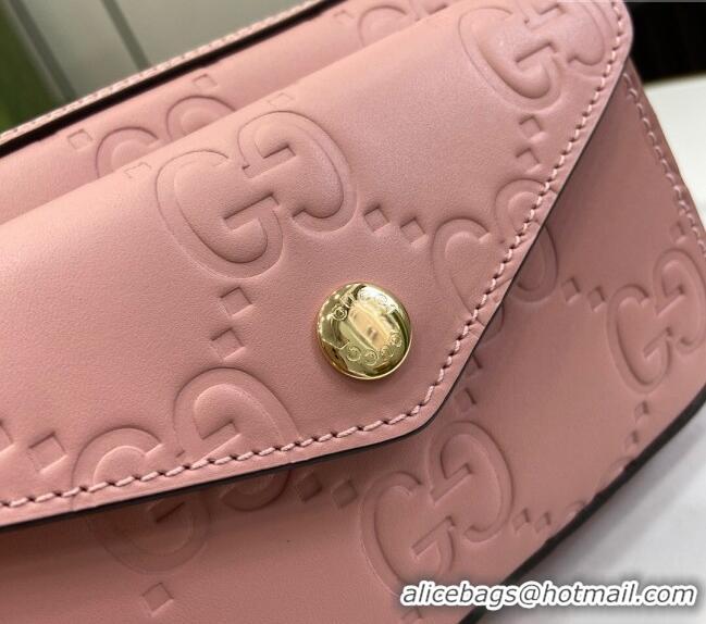 Market Sells Gucci GG Leather Super Mini Shoulder Bag 781554 Light Pink 2024