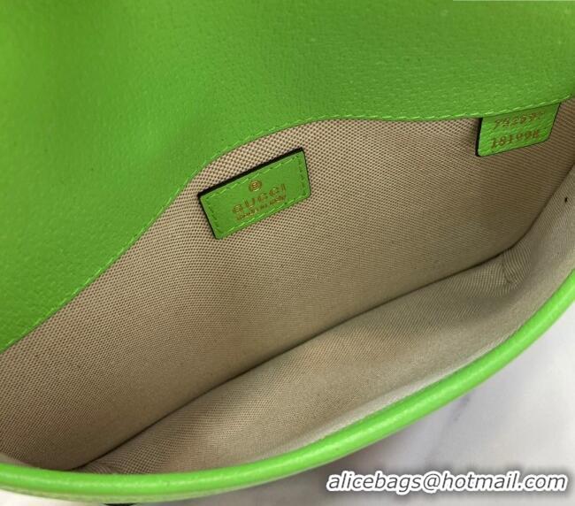 Spot Bulk Gucci Ophidia GG Small Belt Bag with Fluorescent Green Trim 752597 2024