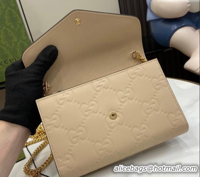 Market Sells Gucci GG Leather Chain Wallet Mini Bag 781555 Light Beige 2024