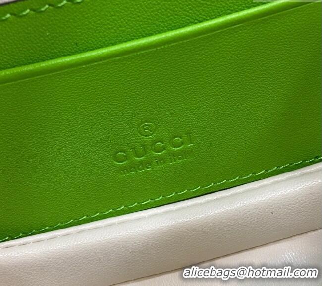 Top Quality Gucci Bamboo 1947 Patent Leather Mini bag with Embossed GUCCI Logo 786482 Green 2024
