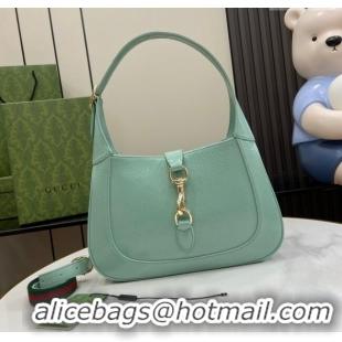 Best Grade Gucci Jackie Small Shoulder Bag in Crinkled Patent Leather 782849 Pale Green 2024