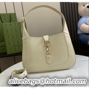 Low Cost Gucci Jackie Small Shoulder Bag in Crinkled Patent Leather 782849 White 2024