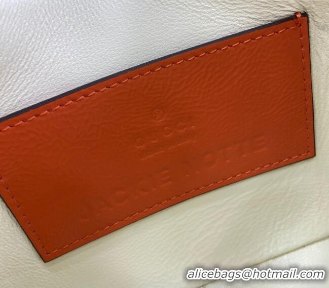 Best Price Gucci Jackie Notte Mini Bag in Crinkled Patent Leather ‎782889 Orange 2024