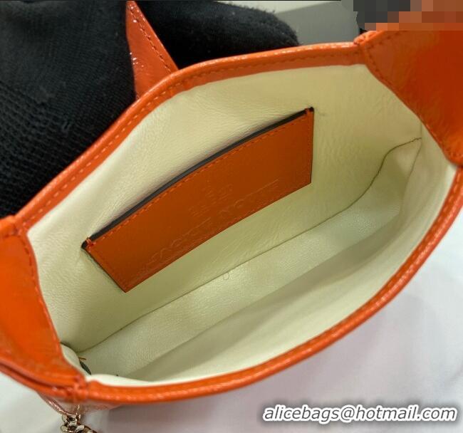 Best Price Gucci Jackie Notte Mini Bag in Crinkled Patent Leather ‎782889 Orange 2024