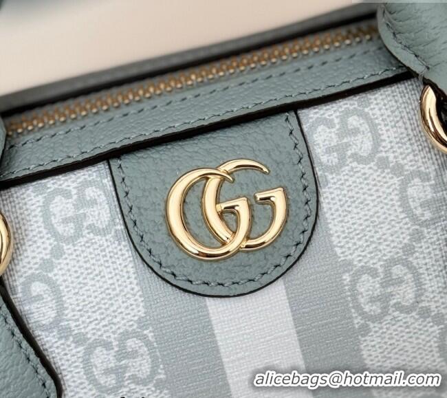Original Cheap Gucci Ophidia GG Canvas Super Mini bag 781490 Dusty Blue 2024