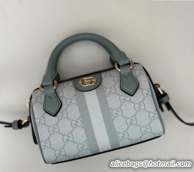 Original Cheap Gucci Ophidia GG Canvas Super Mini bag 781490 Dusty Blue 2024