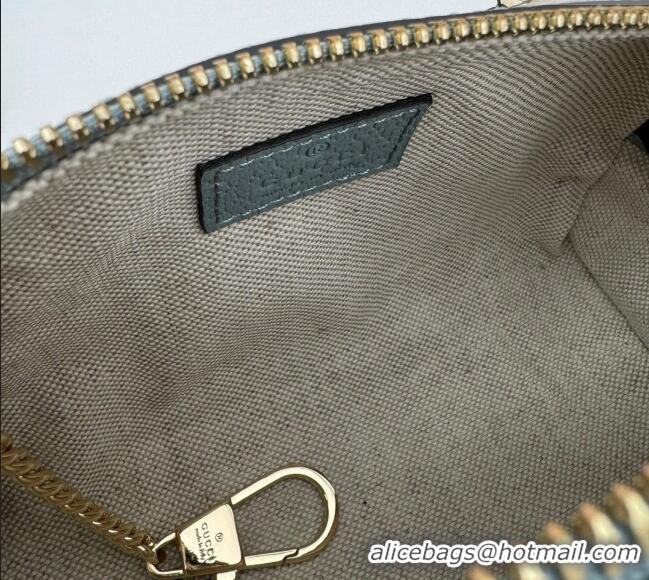 Original Cheap Gucci Ophidia GG Canvas Super Mini bag 781490 Dusty Blue 2024