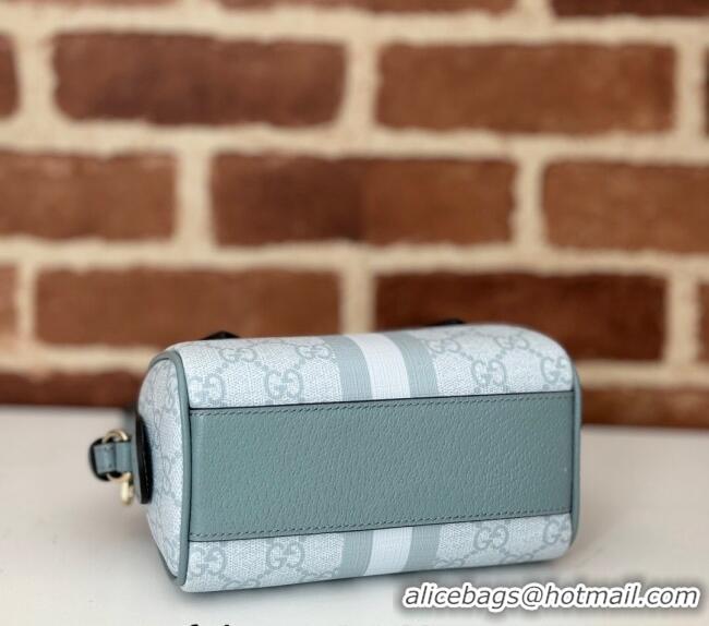 Original Cheap Gucci Ophidia GG Canvas Super Mini bag 781490 Dusty Blue 2024