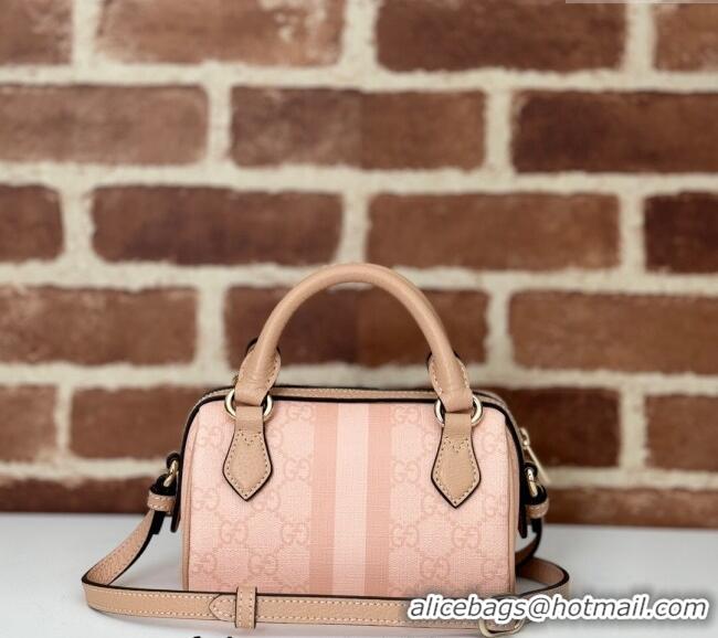 Low Price Gucci Ophidia GG Canvas Super Mini bag 781490 Dusty Pink 2024