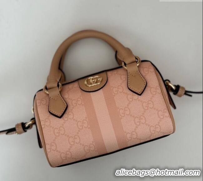 Low Price Gucci Ophidia GG Canvas Super Mini bag 781490 Dusty Pink 2024