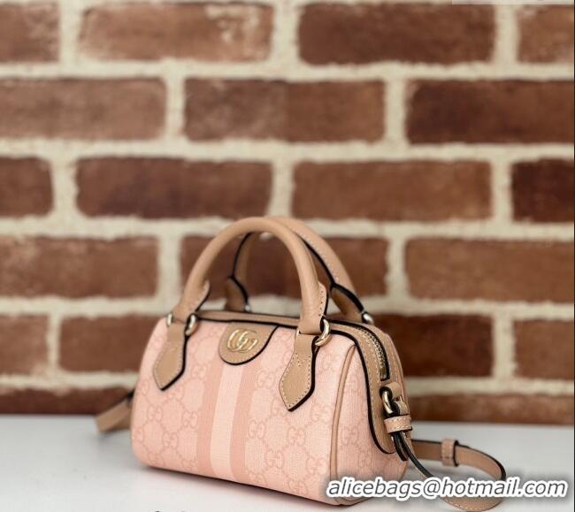 Low Price Gucci Ophidia GG Canvas Super Mini bag 781490 Dusty Pink 2024
