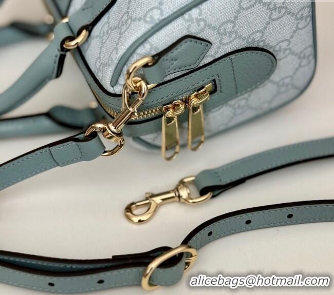 Top Quality Gucci Ophidia GG Canvas Mini Bag 772053 Dusty Blue 2024