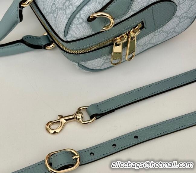 Luxury Classic Gucci Ophidia GG Canvas Small Top handle bag 772061 Dusty Blue 2024