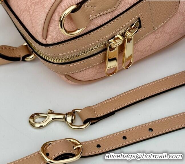 New Product Gucci Ophidia GG Canvas Small Top handle bag 772061 Dusty Pink 2024