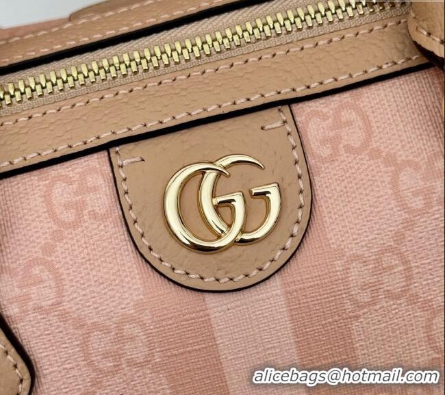 New Product Gucci Ophidia GG Canvas Small Top handle bag 772061 Dusty Pink 2024