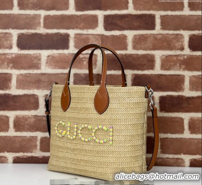 New Release Creation Gucci Small Straw Effect Tote bag ‎779671 2024