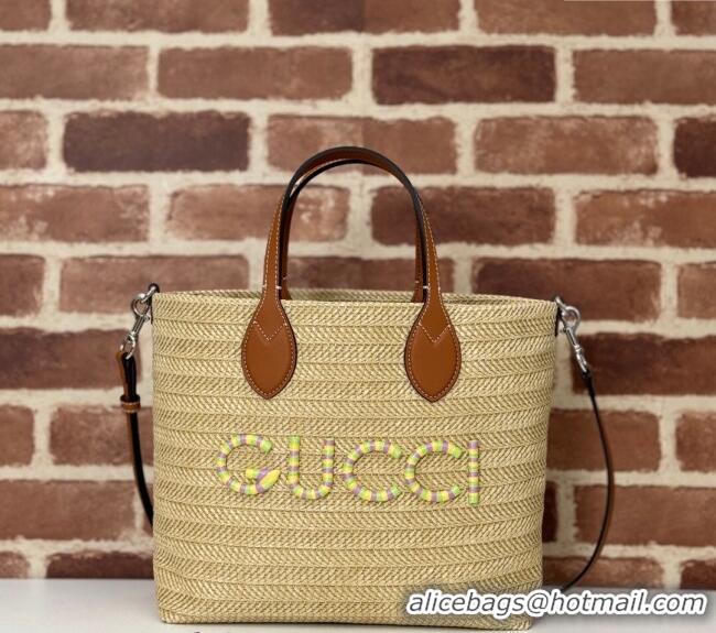 New Release Creation Gucci Small Straw Effect Tote bag ‎779671 2024