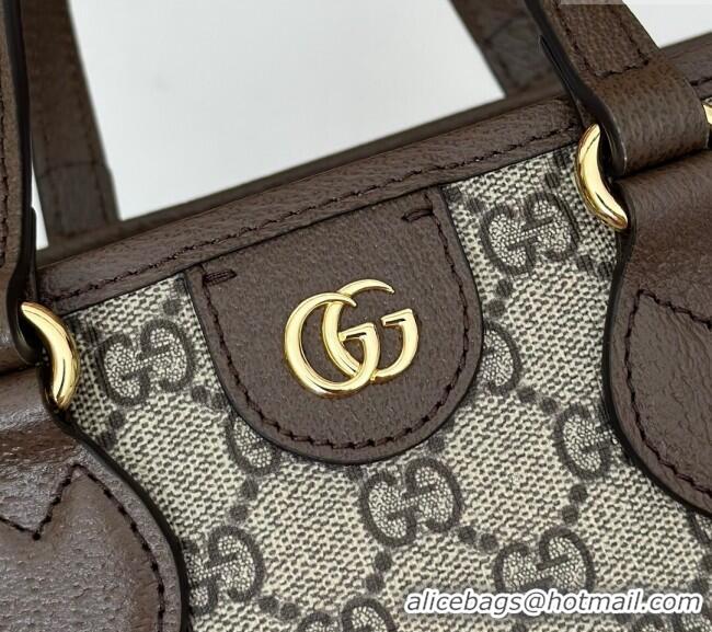 New Stylish Gucci Ophidia GG Canvas Mini Tote Bag 811716 Beige/Brown 2024