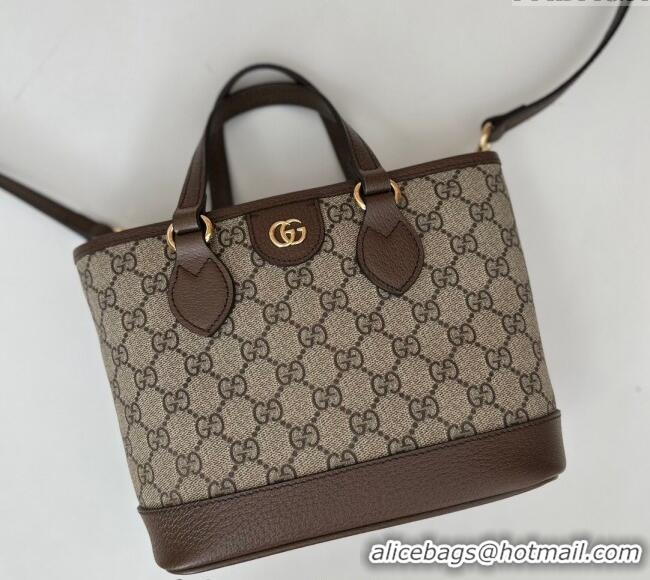 New Stylish Gucci Ophidia GG Canvas Mini Tote Bag 811716 Beige/Brown 2024