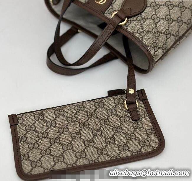 New Stylish Gucci Ophidia GG Canvas Mini Tote Bag 811716 Beige/Brown 2024