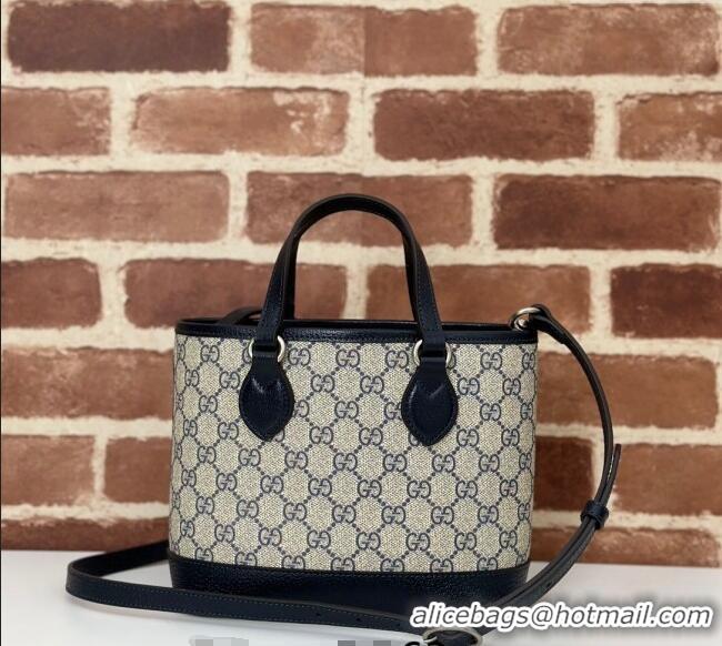 Spot Bulk Gucci Ophidia GG Canvas Mini Tote Bag 811716 Beige/Blue 2024