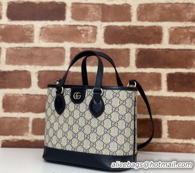 Spot Bulk Gucci Ophidia GG Canvas Mini Tote Bag 811716 Beige/Blue 2024