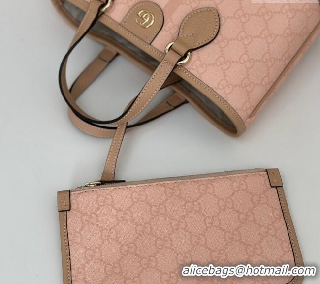 Spot Bulk Gucci Ophidia GG Canvas Mini Tote Bag 811716 Dusty Pink 2024