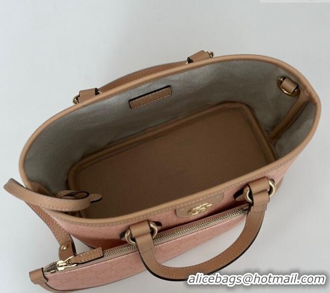 Spot Bulk Gucci Ophidia GG Canvas Mini Tote Bag 811716 Dusty Pink 2024