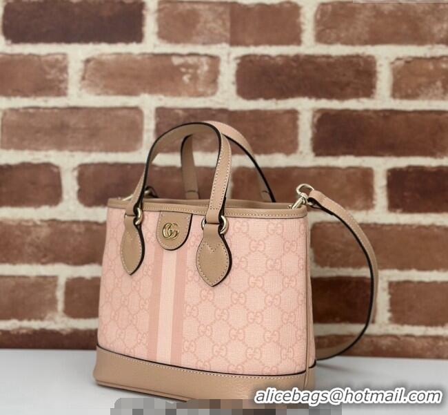 Spot Bulk Gucci Ophidia GG Canvas Mini Tote Bag 811716 Dusty Pink 2024
