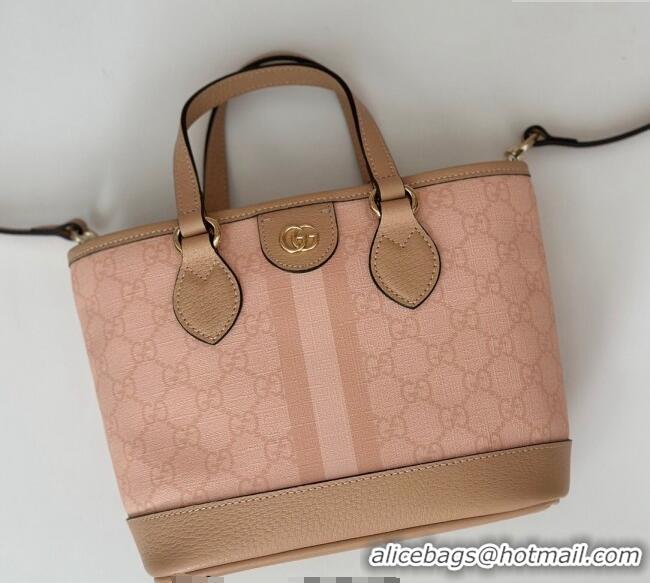 Spot Bulk Gucci Ophidia GG Canvas Mini Tote Bag 811716 Dusty Pink 2024
