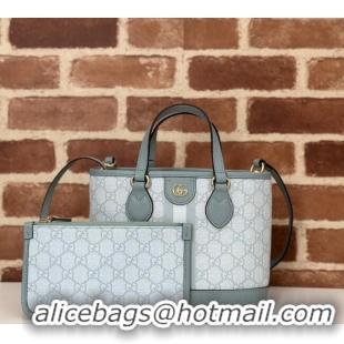Market Sells Gucci Ophidia GG Canvas Mini Tote Bag 811716 Dusty Blue 2024