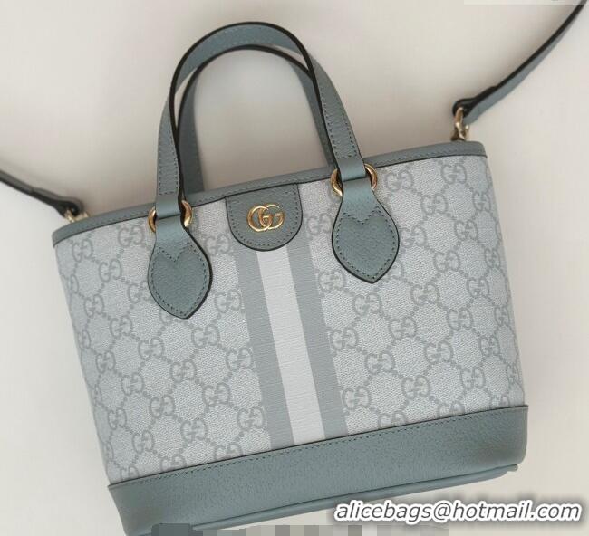 Market Sells Gucci Ophidia GG Canvas Mini Tote Bag 811716 Dusty Blue 2024