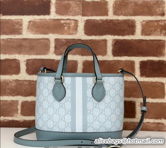 Market Sells Gucci Ophidia GG Canvas Mini Tote Bag 811716 Dusty Blue 2024