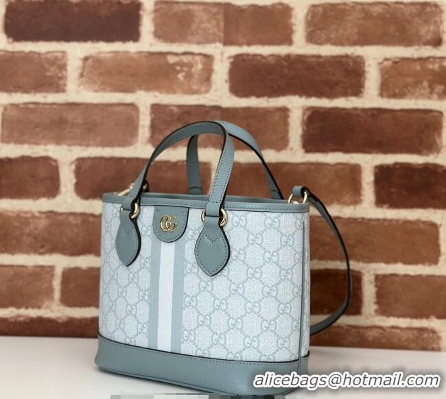 Market Sells Gucci Ophidia GG Canvas Mini Tote Bag 811716 Dusty Blue 2024