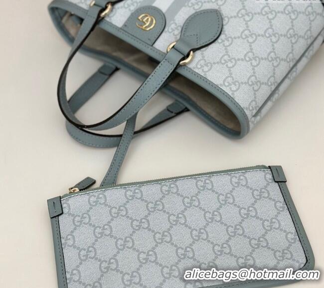 Market Sells Gucci Ophidia GG Canvas Mini Tote Bag 811716 Dusty Blue 2024
