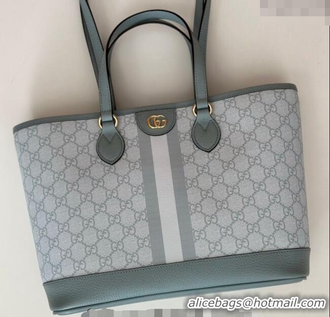 Market Sells Gucci Ophidia GG Canvas Mini Tote Bag 765043 Dusty Blue 2024