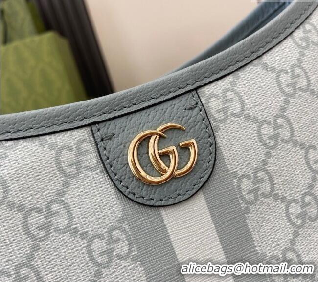 Modern Classic Gucci Ophidia GG Canvas Small Shoulder Bag 781402 Dusty Blue 2024