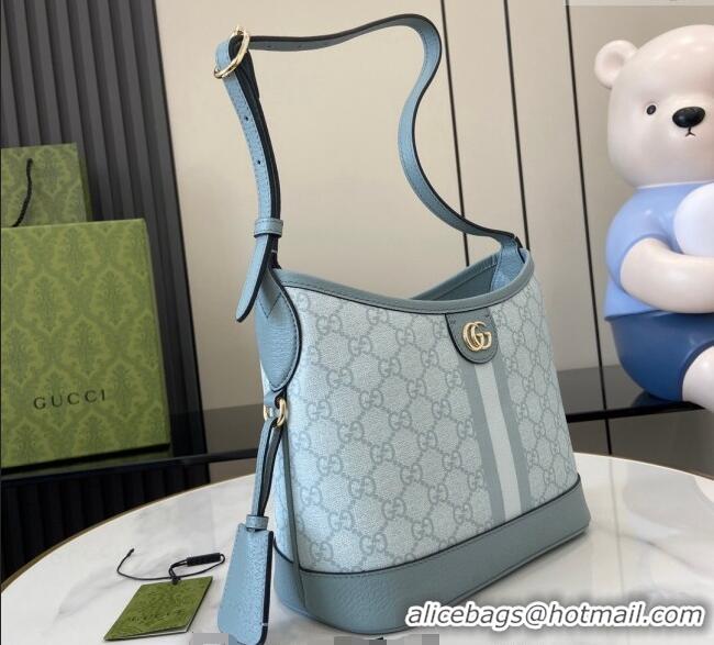 Modern Classic Gucci Ophidia GG Canvas Small Shoulder Bag 781402 Dusty Blue 2024