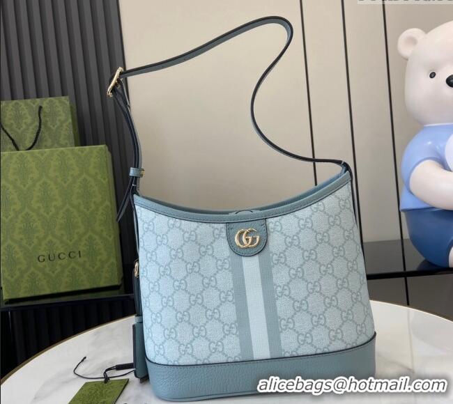 Modern Classic Gucci Ophidia GG Canvas Small Shoulder Bag 781402 Dusty Blue 2024