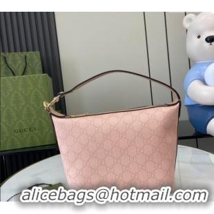 Classic Cheap Gucci Ophidia GG Canvas Super Mini Shoulder Bag 795170 Dusty Pink 2024