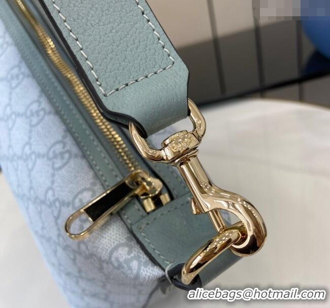 Buy Modern Gucci Ophidia GG Canvas Super Mini Shoulder Bag 795170 Dusty Blue 2024