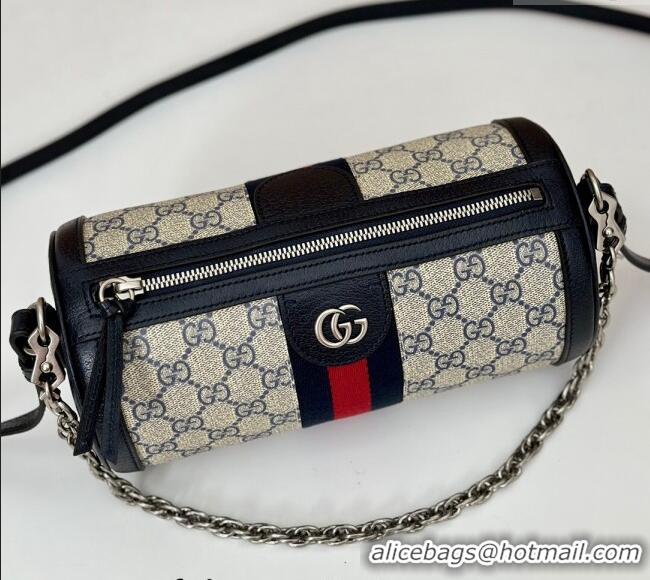 Reasonable Price Gucci Ophidia GG Canvas Small Shoulder Bag 795194 Beige/Blue 2024