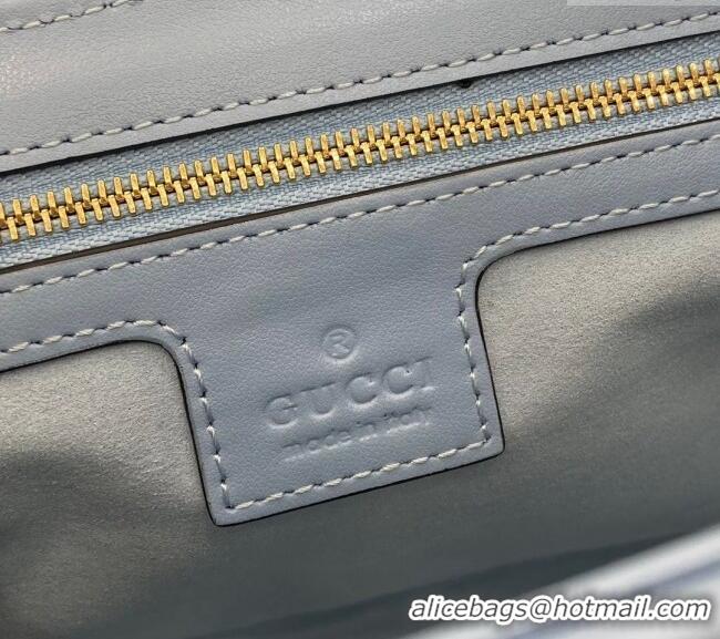 Market Sells Gucci GG Marmont Matelasse Leather Small Shoulder Bag 443497 Light Blue 2024