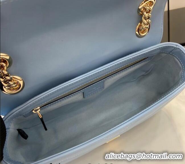 Market Sells Gucci GG Marmont Matelasse Leather Small Shoulder Bag 443497 Light Blue 2024
