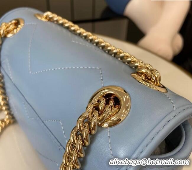 Well Crafted Gucci GG Marmont Matelasse Leather Mini Bag 446744 Light Blue 2024