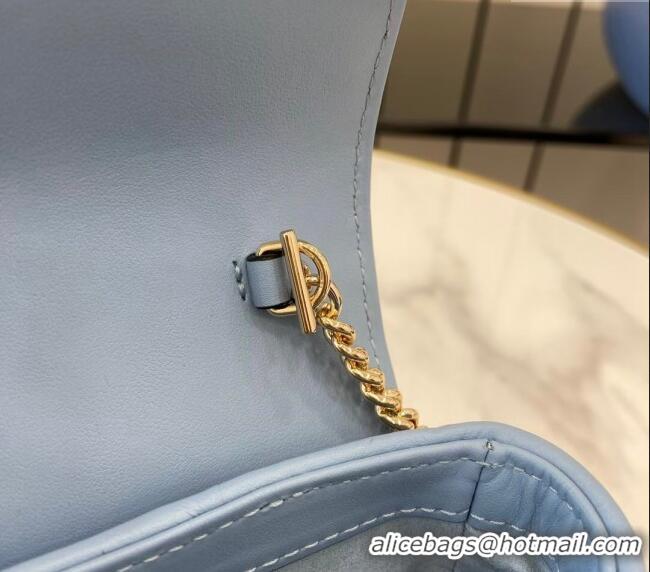 High Quality Gucci GG Marmont Matelasse Leather Super Mini Bag ‎476433 Light Blue 2024